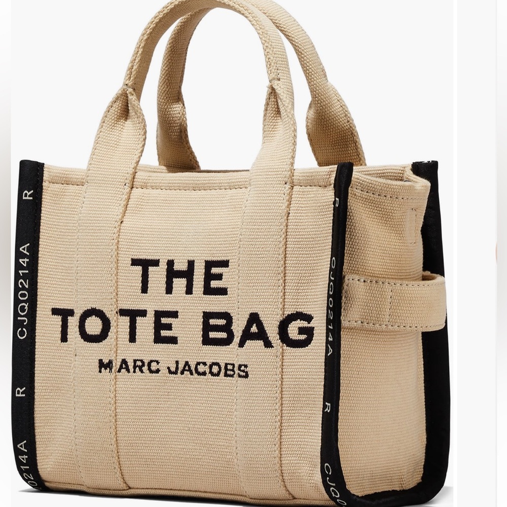 Marc Jacobs Tan and Black Canvas Tote - Picture 3 of 5